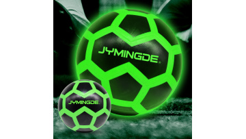 Rechargeable green glow in the dark soccer ball