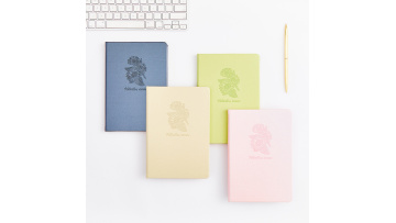 Pu hardcover stamping flower notebook
