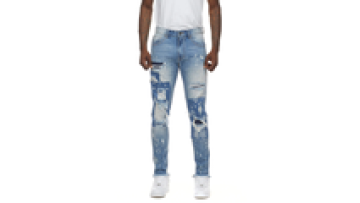 New Style Jean For Man Patched Ripped Distressed Hole Denim Jeans Men1