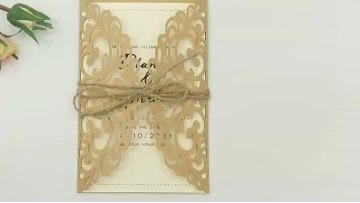 Laser-Cut-Handmade-Rectangle-Wedding-Invitation-Card