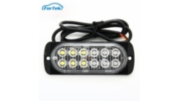 Universal 12-LED Amber/White Car Truck Warning Strobe Light Bar1