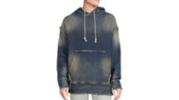 High Quality Custom Hoodies French Terry Drop Shoulder Ripped Hoodie for Men1