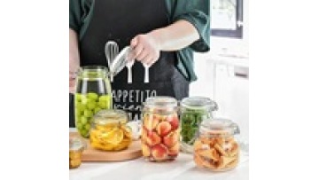 Large Kitchen Canisters Storage Glass Containers Storage Bottles With Clip Top For Food1