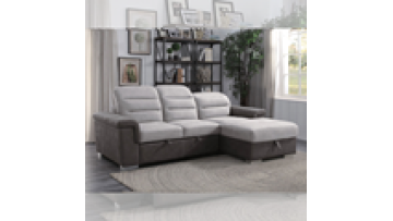 Adjustable Headrest Corner Sofa with Bed - Huicheng Furniture1