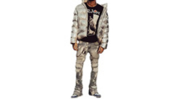 Custom Wholesale Male Jean Trousers Blue Ripped Knee Hole Paints Splash Stretch Slim Denim Jeans With Zipper Ankle1