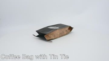 coffee bag with tin tie