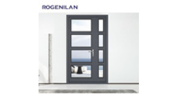 Italian Luxury Design Entrance windows with doors Exterior Security Front Pivot Door Modern Entry Black Aluminum Pivot Door1