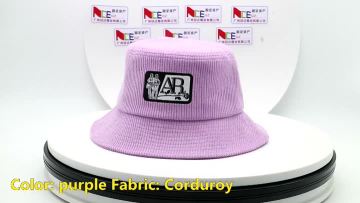 Purple Corduroy Bucket Hat 