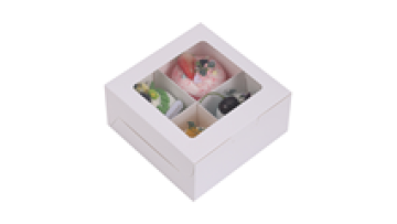 Transparent Mini Cupcake Boxes: Custom Wholesales with 4, 6, or 12 Holes1