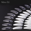 600pcs/bag False Nails Display Tips Acrylic Ballerina Artificial Transparent/Natural Guide Capsule Stiletto Full Cover Fake Nail