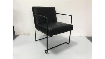 Black PU leather dining chair