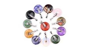 20MM Gemstone Coin Pendant for making jewelry