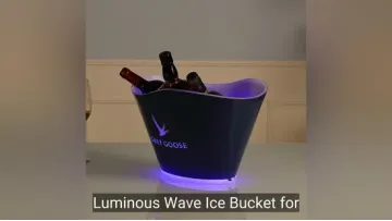 Stylish LED Illuminated Wave Ice Bucket for Events1
