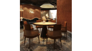 New design commercial furniture cafe  wood and leather restaurant chair1