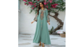 2024 Turkish Robe Latest Designs Long Embroidery Abaya Muslim Dress Women Kaftan Dubai From Islamic Clothing1