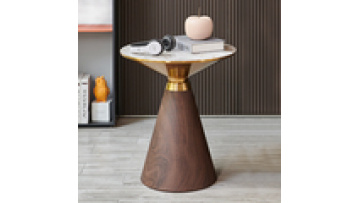 Modern light luxury natural marble small size simple rock plate corner table1