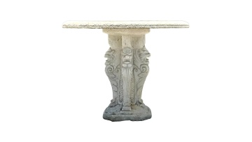 BRTC1126 Vintage Coastal Cast Marble Table