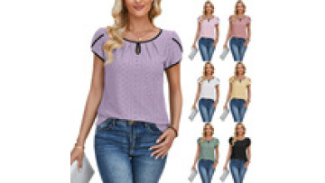 Wholesale Bulk Multicolor woman t shirt Casual Blouses and Shirts girl top Fashion Short Sleeve Blouse For Women Lady Casual1