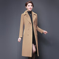 M-5XL New Women Wool Blends Coat Winter 2020 Fashion Mother Thicken Cashmere Collar Long Jacket Warm Slim Tops Outerwear Female