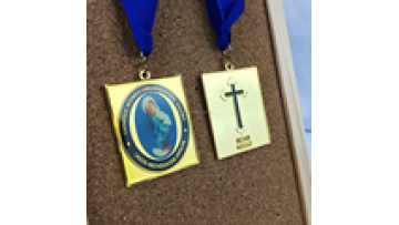 Western Christian medals custom metal Jesus gold, silver and bronze cross medals1
