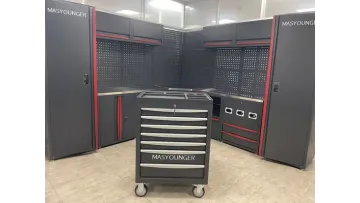 Instrument Storage Cabinets with Drawers Metal Cheap Black Tool Trolley Tool Box Cart1
