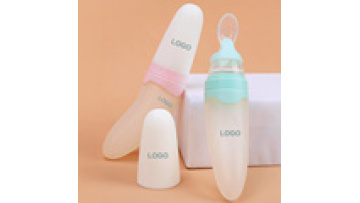 Custom Logo OEM ODM High Quality Bpa Free Portable Wholesale Biberones Bebe Silicone Baby Feeder Spoon Feeding Bottle1