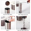 Portable Stainless Steel Manual Coffee Bean Grinder Handmade Grinder Manual Grinding Machine Coffee Mill Kitchen Tool