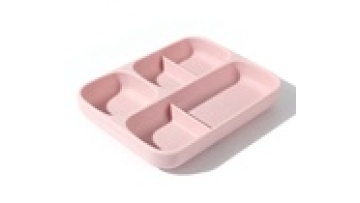 Silicone baby plate Easy-to-clean with suction cup perforated plate BPA Free, Food Grade Customizable Dinner Plates1