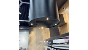 Black Oval Hanging Island Cooker Hood Extractor Fan for Kitchen Islands 3 Mode Range Hoods1
