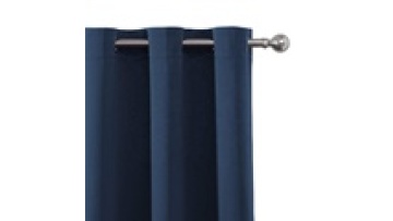 Rancho Navy Blue Keep Warm Sliding Door Curtain Wide Blackout Curtains1