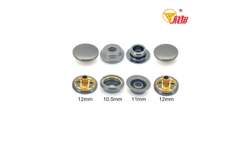 203# Wrapped‑Edge 4‑Part Brass Snap Fastener