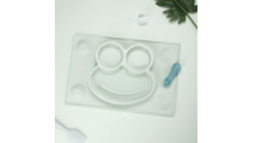 BPA Free  Food Safe Silicone Children Kids Divided Dish Feeding  plate for kids1