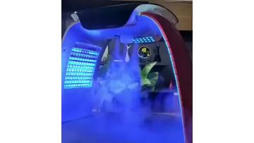 LED hot cold steamer machine (blue light) 