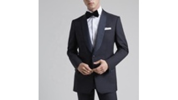 Latest Design Black Wool Fabric Men's Tuxedo Suit Bespoke 3-Piece Groom Coat and Pant Plus Size Options Available1