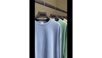 2021 autumn new hem split terry wash sweatshirt over wholesale vintage high street fashion brand crewneck sweatshirt1