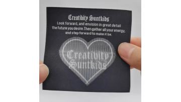 Fish-silk high density woven label