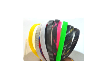 Coloured braided cable sleeve