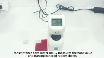 Transmittance haze meter DH-12 can measure the haze value and transmittance of rubber sheets
