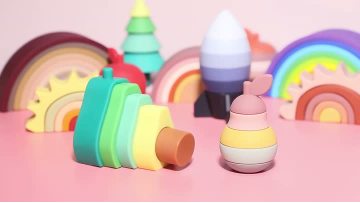 silicone stacking toy-G018