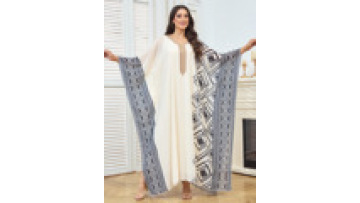 New Ethnic Middle Eastern Batwing Sleeve Muslim Women's Abaya Dress Dubai Loose Kaftan Arabian Traditional Islamic Jalabiya Robe1