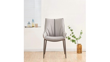 TL-23A08 Comfortable Ergonomic Office Chair with PU Leather and Black Iron Frame for Modern Workspaces