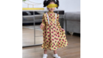 High Quality Dress Factory Direct Sales Abaya Kids Family Print Baby Dress Bell Sleeves Muslim Arab Dresses1