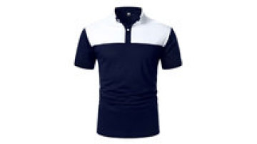 Wholesale Custom High Quality Cotton Polo Contrast Color Short Sleeve T Shirts For Man1