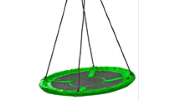 Outdoor Spinner Saucer Tree Swing Round Circular Flying Saucer w/ Rope Straps1
