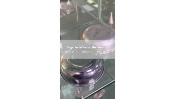 Polished stainless steel products to mirror effect