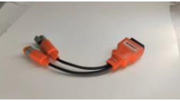 Orange dual-ended automotive diagnostic connector