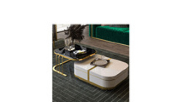 Glass Top Chrome Marble And Centre Set Coffee Table1
