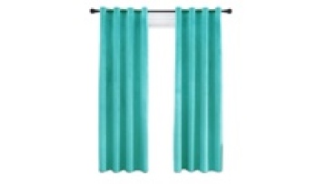 Green Printing Black Out Velvet Curtain1