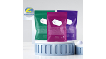 reusable pouch bag custom food zipper sachet bio kraft avec fenetre plastique pour mini sucrerie self-supporting zipper bag1