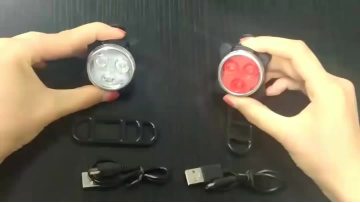 High Brightness USB Rechargeable Bike Light Set1